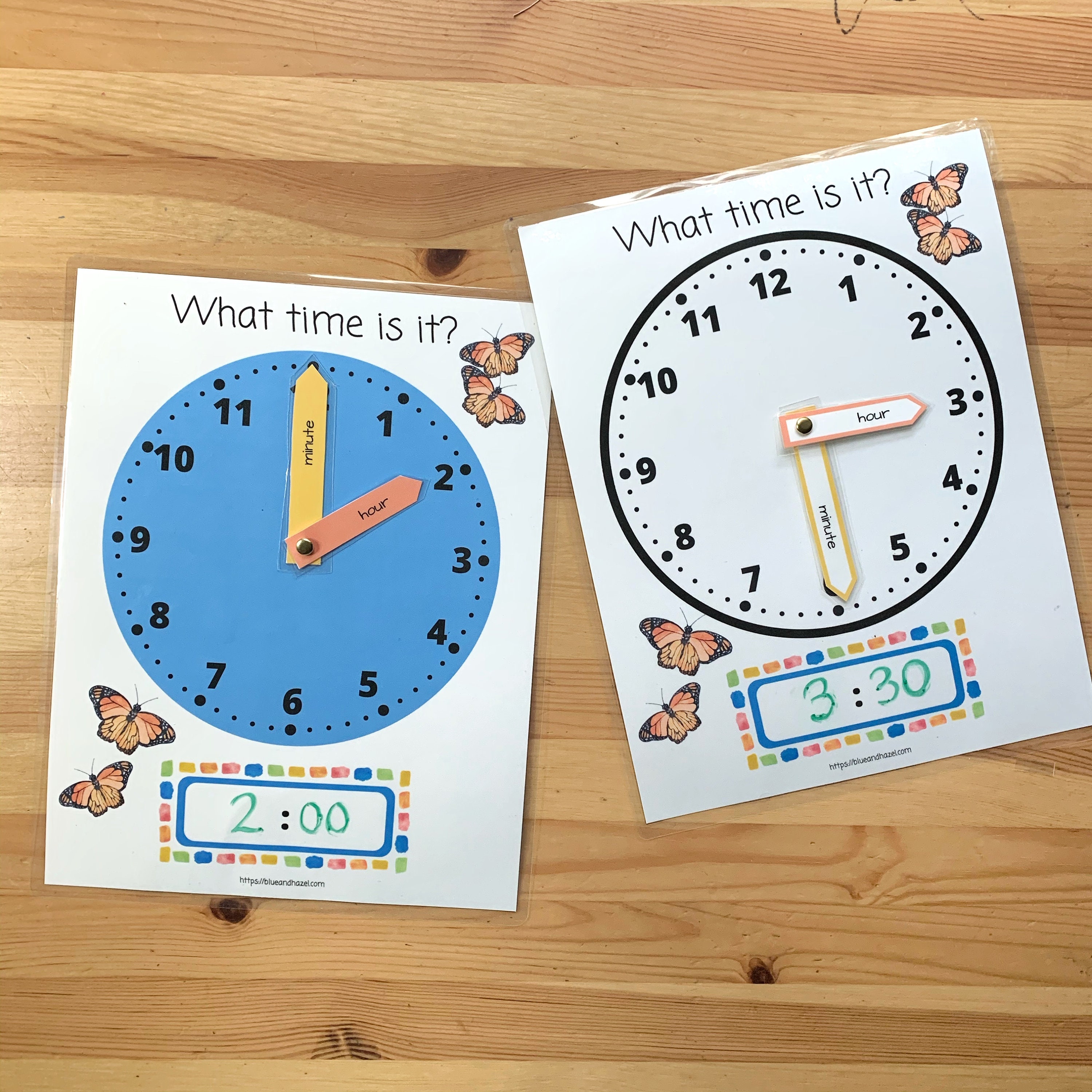Printable Clock Learn to Tell Time Clock Printable | Etsy