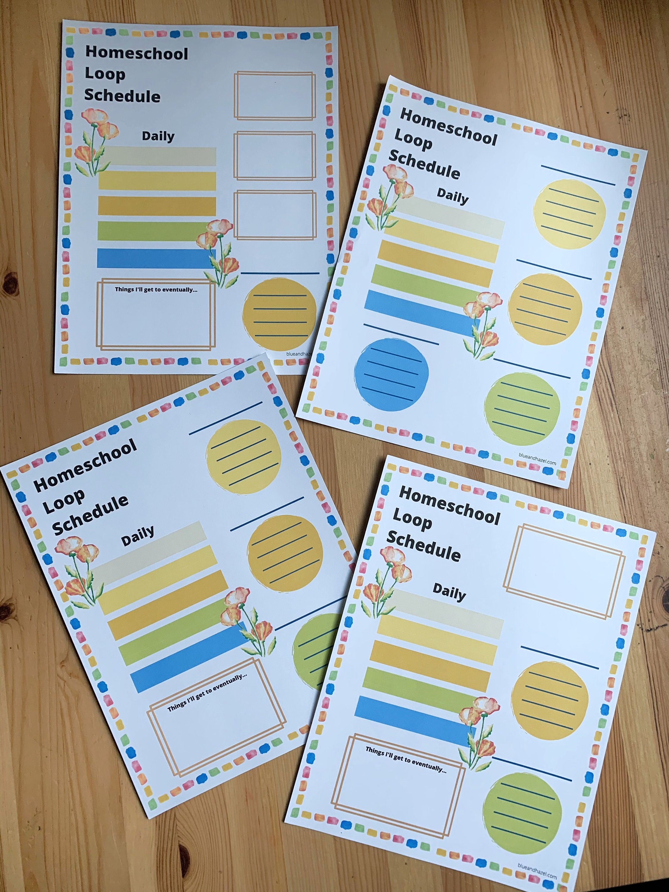 Homeschool Schedule Printable Homeschool Daily Schedule - Etsy