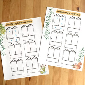 Place Value Worksheet, Double Digit Addition And Subtraction, 1st Grade Math Worksheet, Larger Addition Worksheet