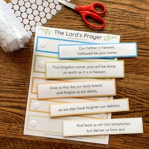 The Lord's Prayer, The Lord's Prayer memory work