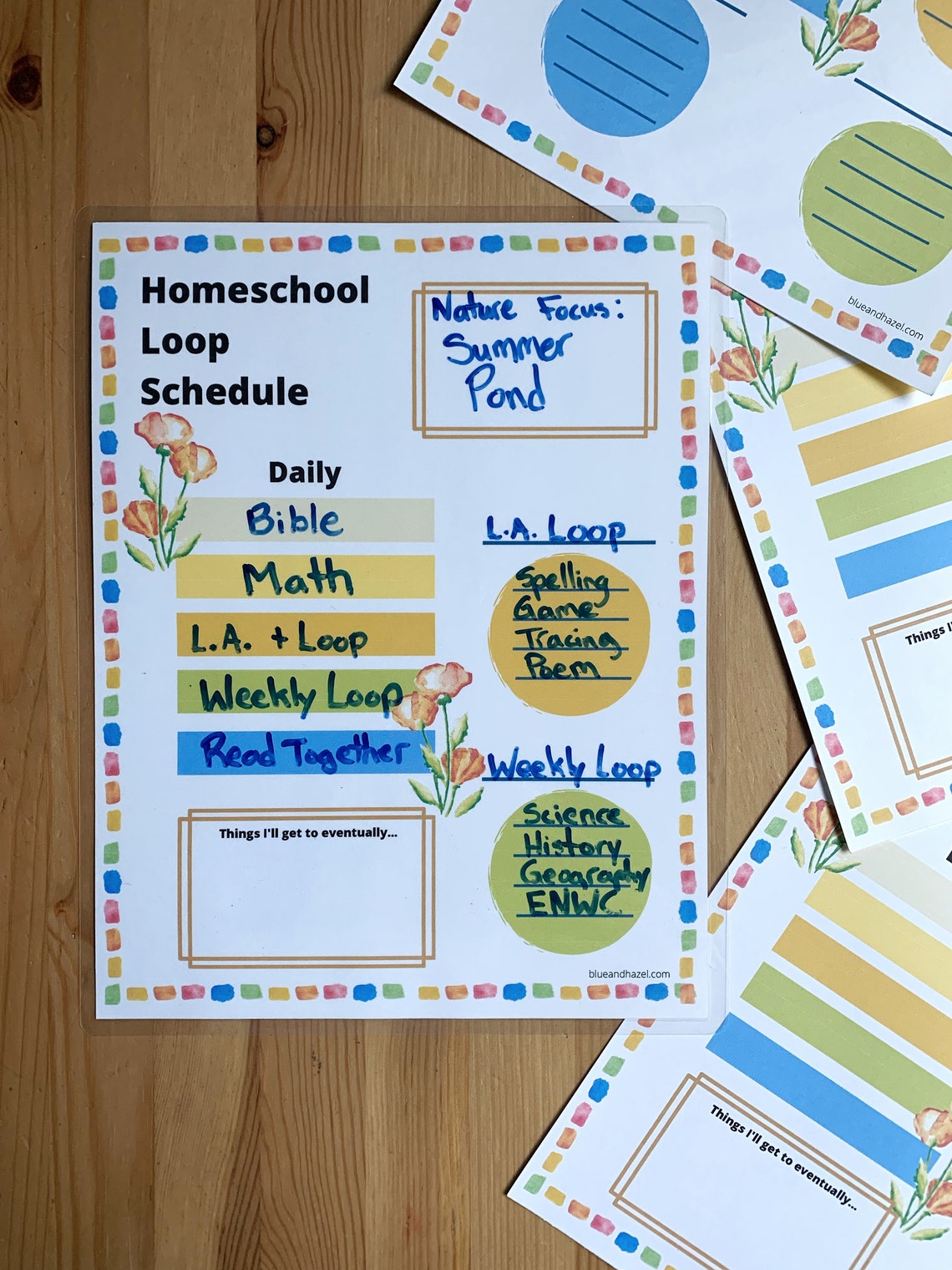 Homeschool Schedule Printable Homeschool Daily Schedule - Etsy