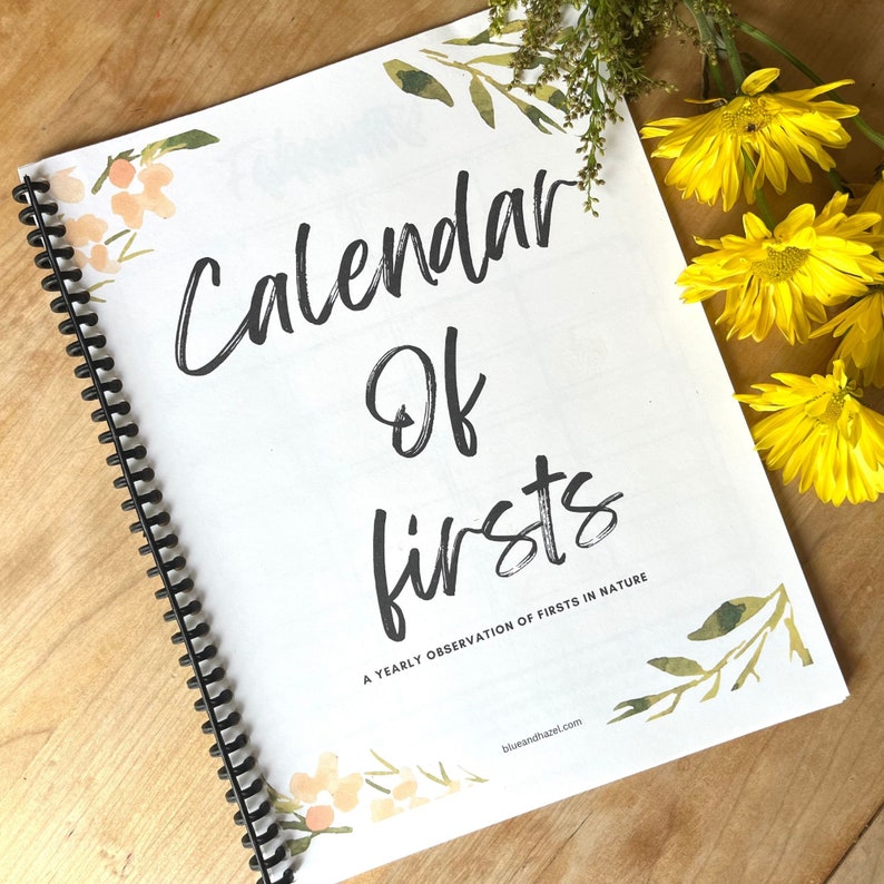 Calendar of Firsts PDF Charlotte Mason Nature Study Guide Etsy