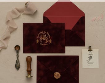 Velvet Invitation Envelopes (30+ pcs) • Custom Foil • Fast Shipping 7–10 Days