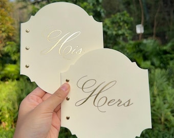 Velvet Vow Books Set of 2, Ivory Wedding Ceremony Keepsake | Gold Foil Stamping | Cotton Pages Duo