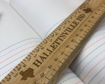 Engraved Wooden Ruler