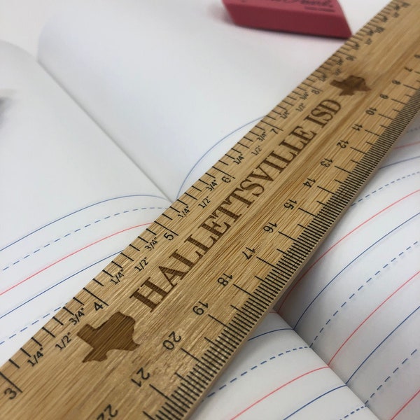 Engraved Wooden Ruler