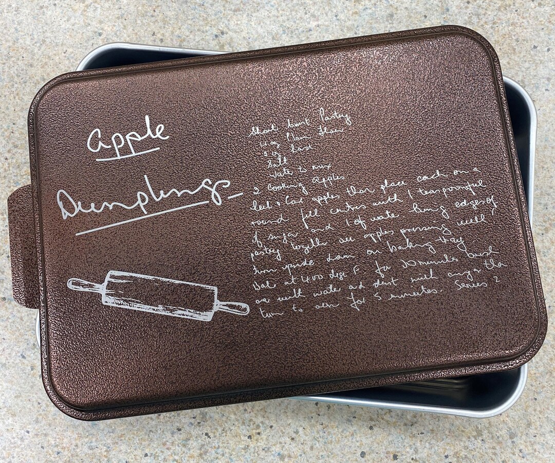 Engraved Cake Pan Lid with Pan Etsy