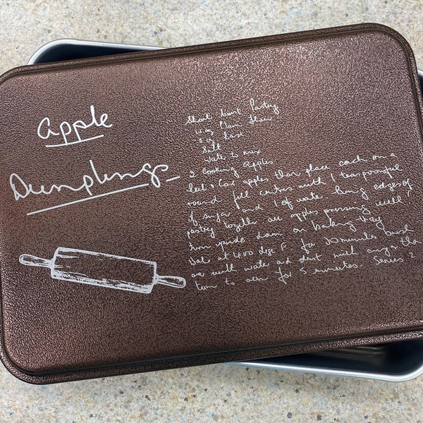 Engraved Cake Pan Lid (with pan)