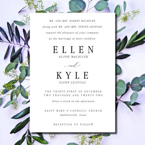 Simplistic Wedding Invitation