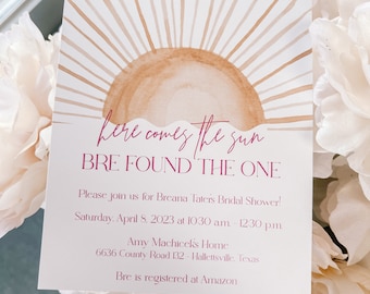 Here Comes the Sun Bridal Invitation