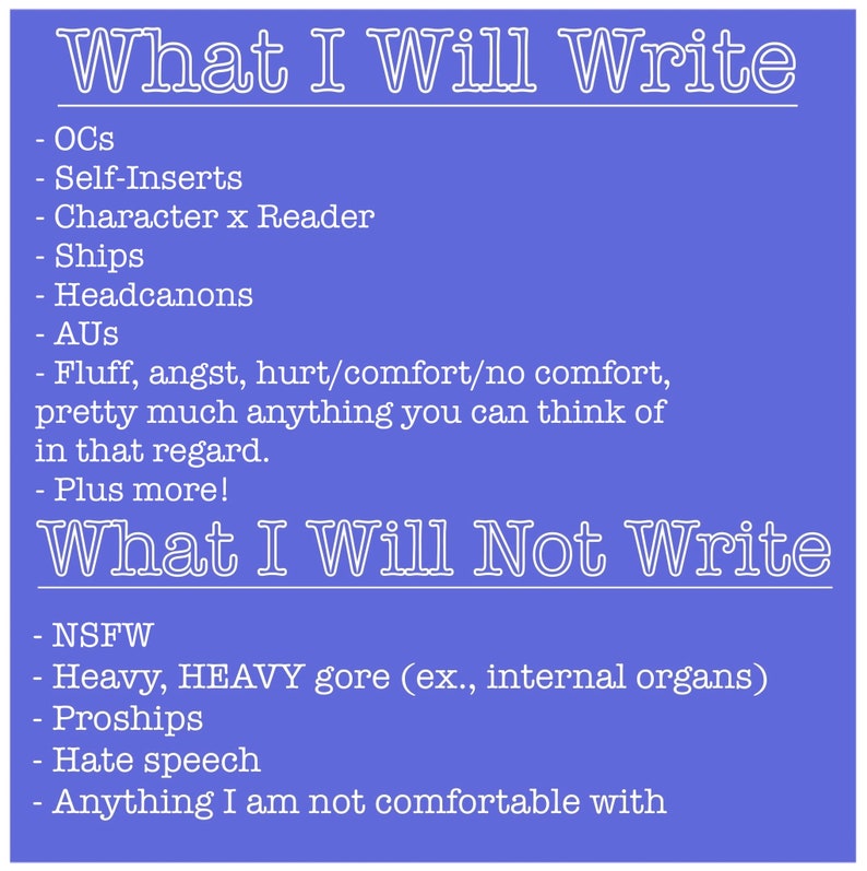 Writing Commissions READ DESCRIPTION FIRST - Etsy