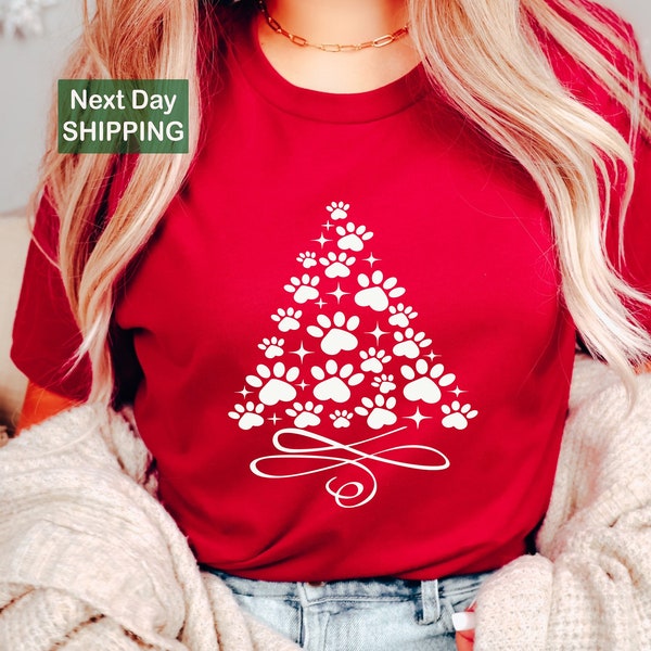 Paw Tree Christmas Shirt, Dog Paw Tree Shirt, Cat Paw Tree Shirt, Christmas Tree Shirt, Merry Christmas Paws, Christmas Family shirts