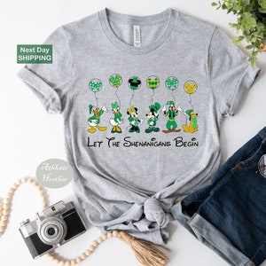 Let The Shenanigans Begin Shirt, St Patrick's Let The Shenanigans Begin, Disney Characters St Patrick's Let The Shenanigans Begin Shirt