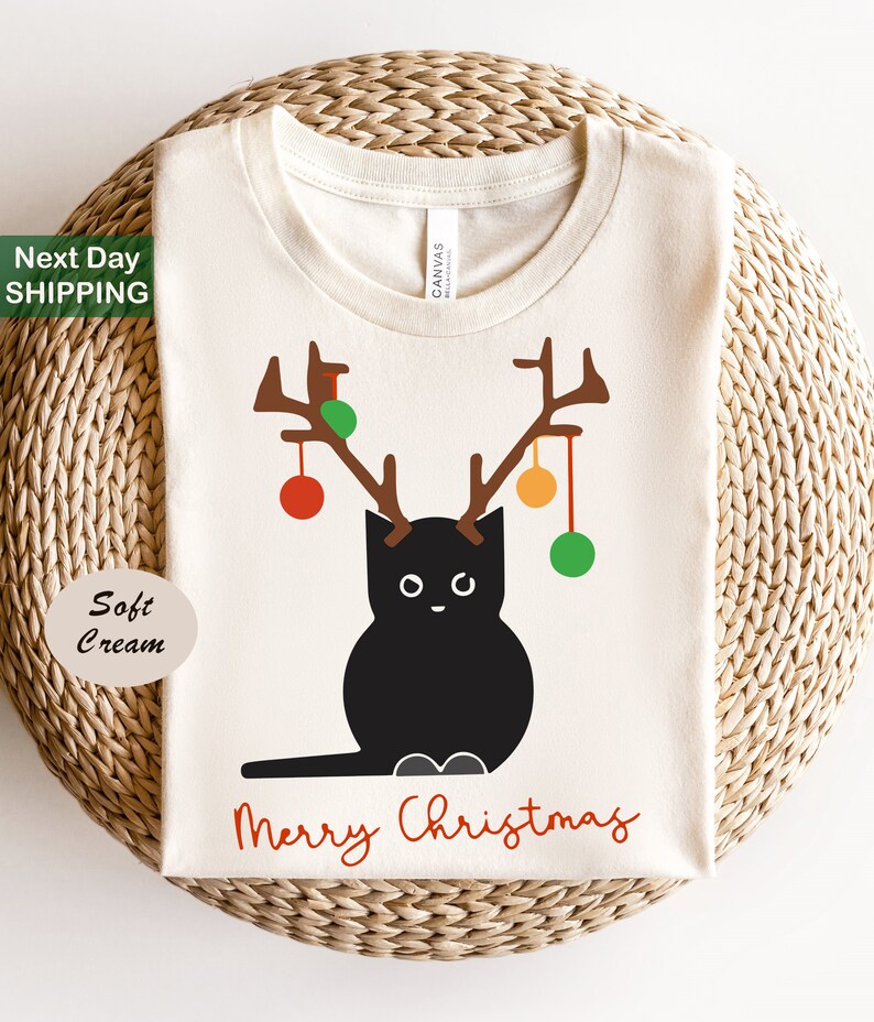 Christmas Cat Shirt Christmas Shirt Cute Christmas Shirt Etsy