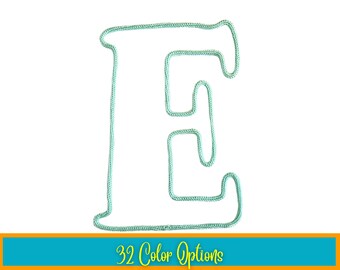 Initial wire wall decor - Child Monogram door hanger - Decorative custom letter