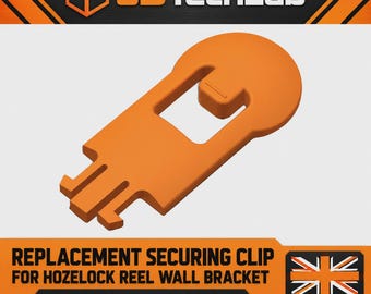 Securing Clip for Hozelock Hose Reel Wall Bracket – Orange Replacement Clip Only