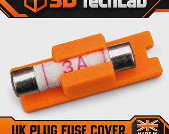UK Plug Fuse Covers – Pack of 3 –  Replacement Covers for Compatible Moulded Plugs