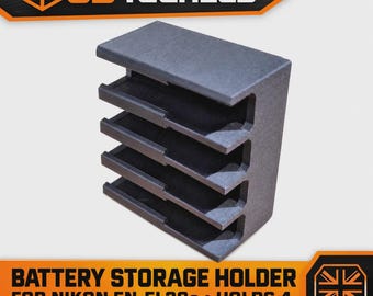 Battery Storage Holder for Nikon EN-EL20a – Holds 4 Batteries – Holder Only