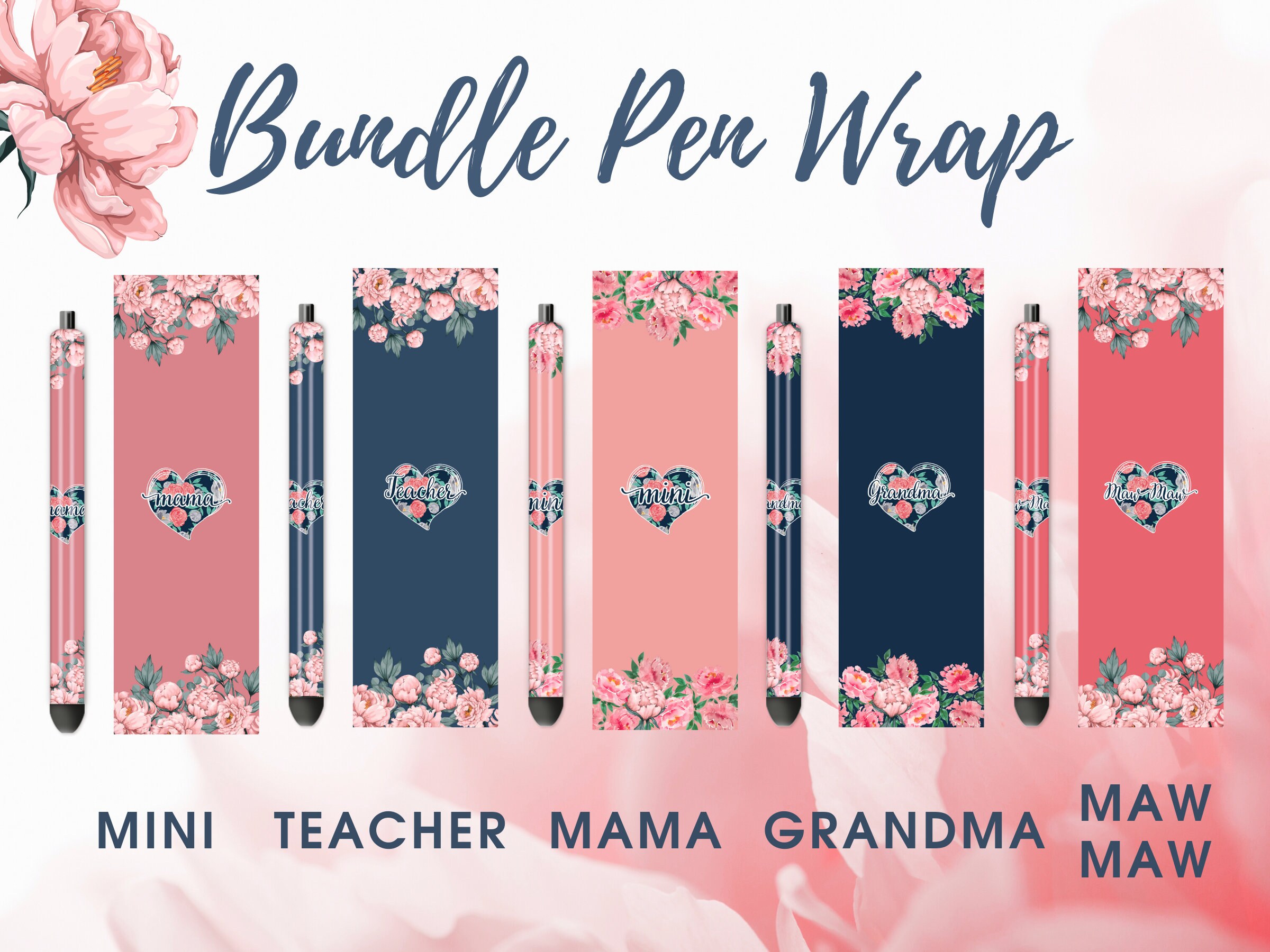 Pen wrap MAMA Pen wrap Mini Pen wrap Teacher Pen wrap Grandma Etsy
