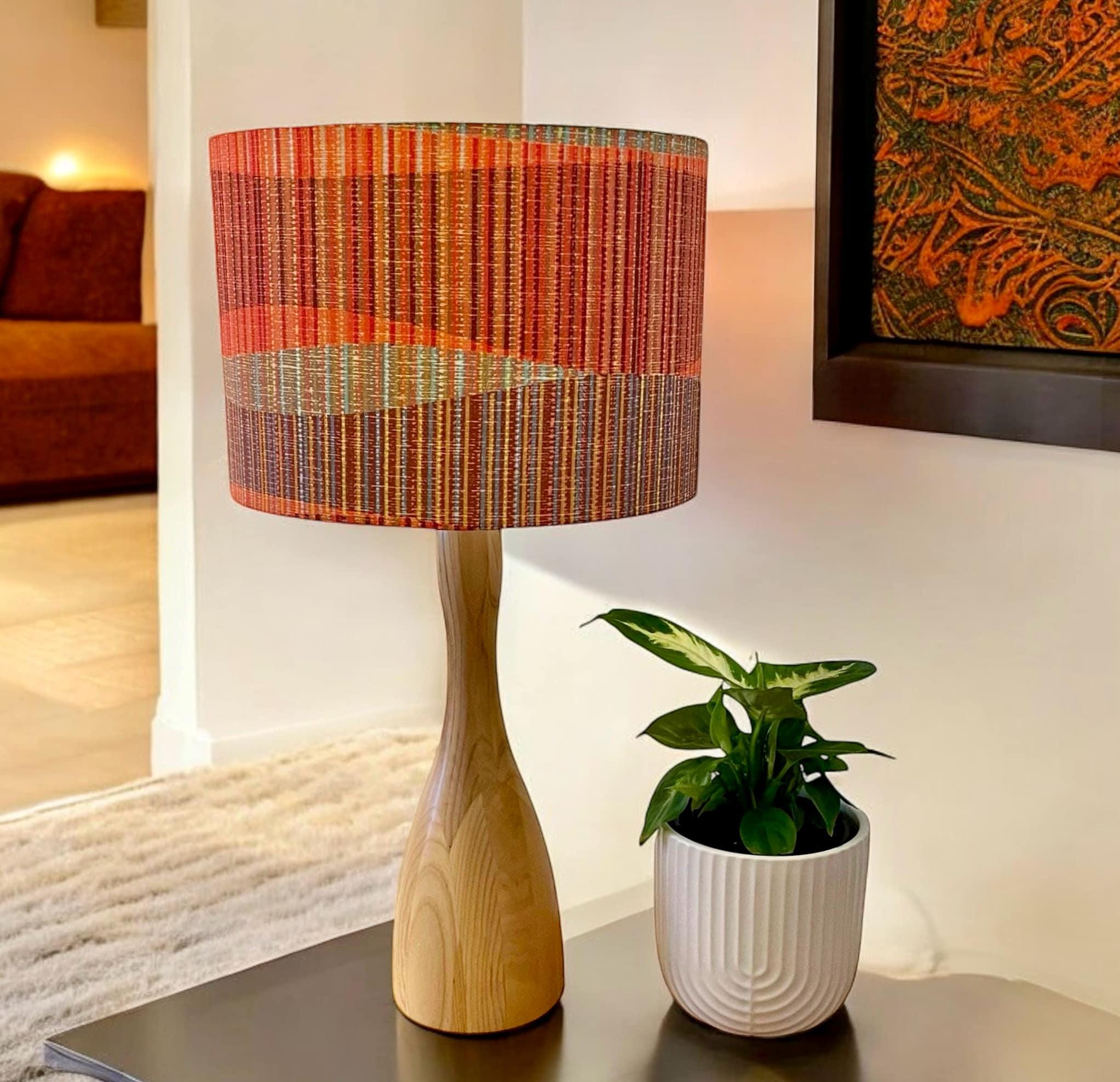 Mid-century Modern Orange and Brown – Handmade Lampshade