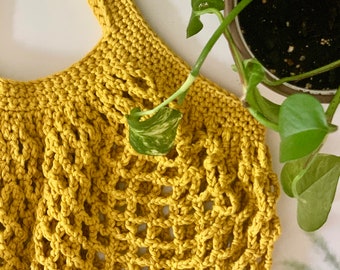 Market Bag: Handmade, 100% cotton, crochet