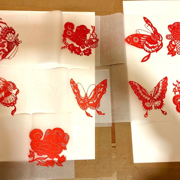 Chinese tradition paper-cut art x9