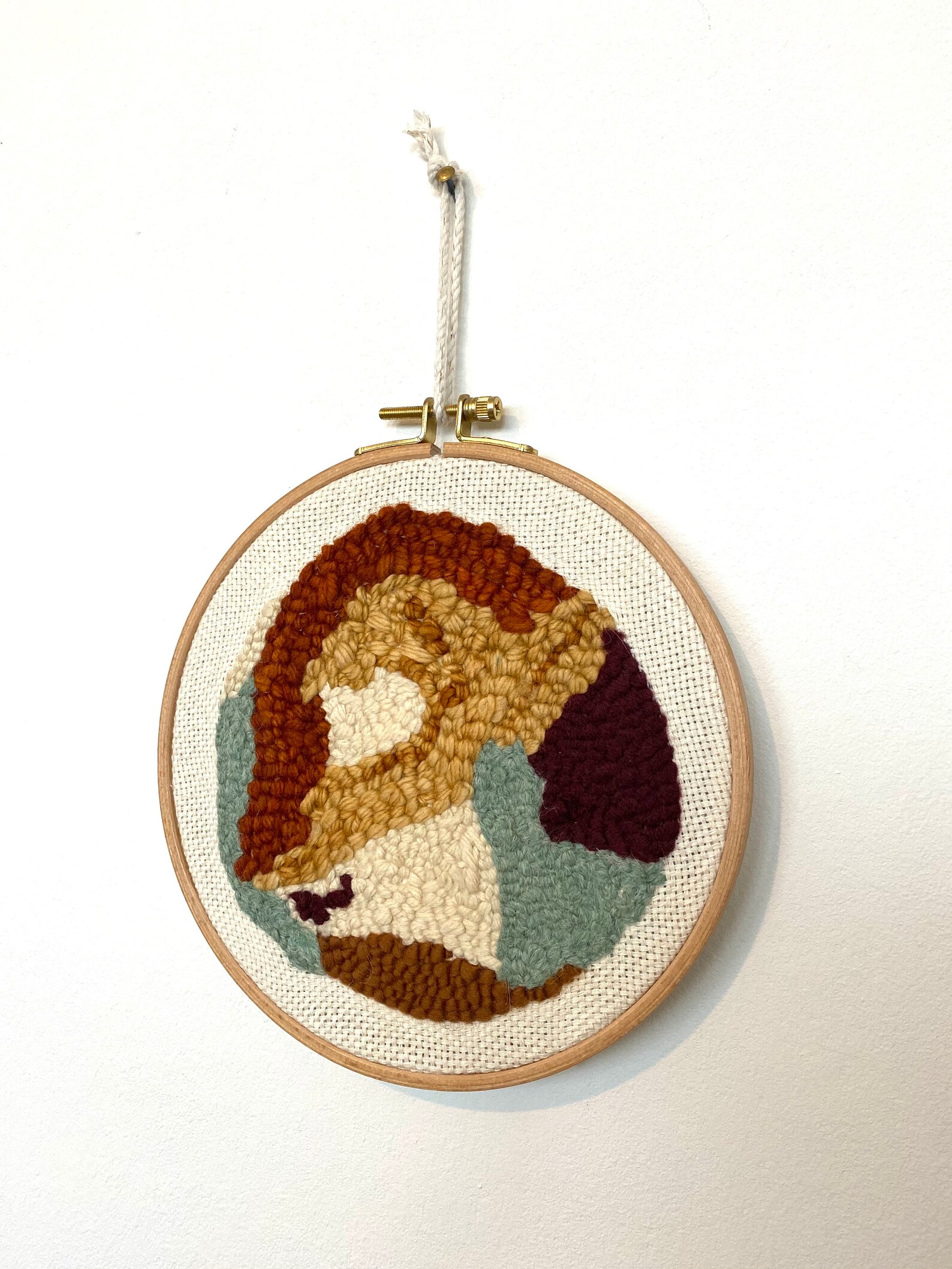 Punch Needle Tapestry I Wall Hanging I Fiber Art I Round Etsy