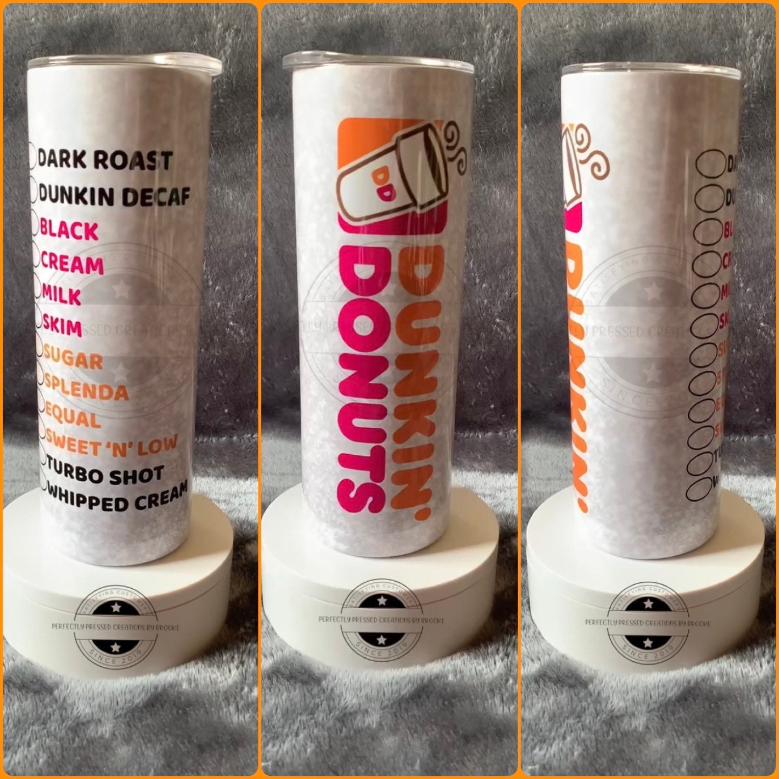 Thermos Isotherme Dunkin Donuts 28 Oz - Acier Inoxydable Argenté - Occasion (rayures Mineures)