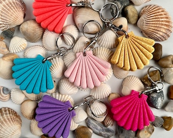 Shell Scallop Keyring for Kids - Personalised Back to School Gifts - Stocking Filler - Under the Sea - Mermaid Party