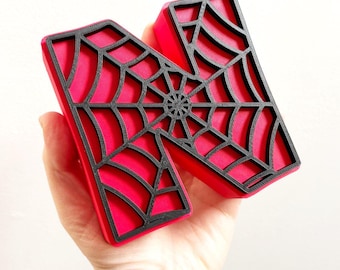 Spider Hero Style Freestanding Letters | Letters for Spider Fans | Comic 3D Letter | Spider Hero Birthday