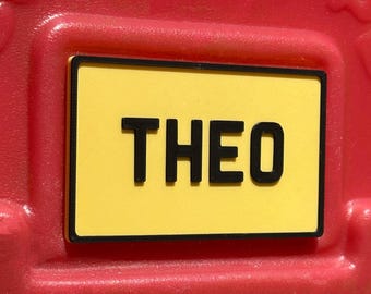 Front & Back Reg Plate Set - Little Tikes Cozy Coupes Personalised Number Plate Set