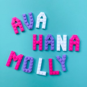 Personalized Birthday Cake Brick Name Letters - Custom Birthday Cake Topper - Custom Birthday Cake Topper With Alphabets -  Any Name And Age