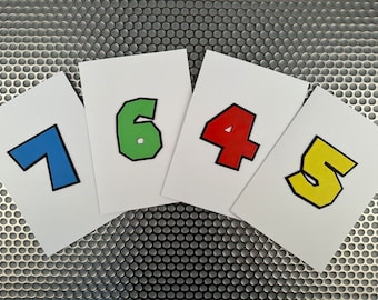 Personalised Birthday Card Super Brothers Style - Birthday Deco - Cake Party - Sustainable  - Gift for Game Fan - Personalised Gift for Kids