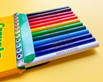 Personalised Pencils | Back to School | Colored Pencil Set | Stocking Filler | Teacher Gift | Easy Christmas Present