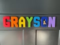 Customizable Building Blocks Name Wall Art - Wall Bedroom Decor - Kids Room Wall Art - New Born Baby Gift -Custom Letters for Birthday product logo