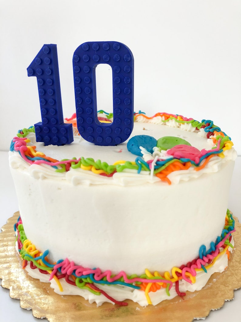 Cake Number for Birthday Cake Bright Construction Cake Etsy UK