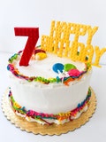 Celebration Cake Set - Happy Birthday Sign and Numbers - Cake Topper - Brick Construction Birthday Party Number - Cake Number for Kids