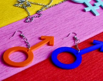 Pride jewellery  Gender Earrings LGBTQ Unique earrings Pride Earrings Custom Jewellery Female