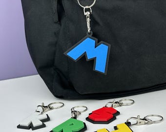 Sleutelhangers brief in Super Brothers-stijl - Verjaardagsdecor - Feest - Feesttasje - Kousvuller - Super Game Fan - Gepersonaliseerd cadeau voor kinderen