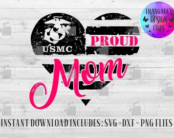 Marine Mom Svg Etsy