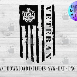 U.S Navy Veteran Flag Instant Download, U.S Navy SVG, U.S Navy DXF, American Navy Flag Svg, Navy Svg, Veteran Svg, Military Svg, Navy Pride