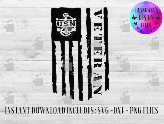 Download U S Navy Veteran Flag Instant Download U S Navy Svg U S Navy Etsy