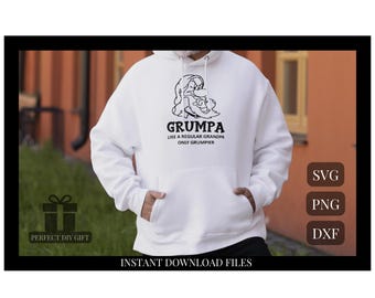 Grumpy Grumpa SVG: Funny Grandpa Design (Digital Download)
