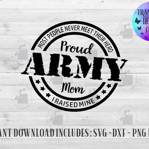 Proud Army Mom SVG: Military Pride Design (Digital Download)