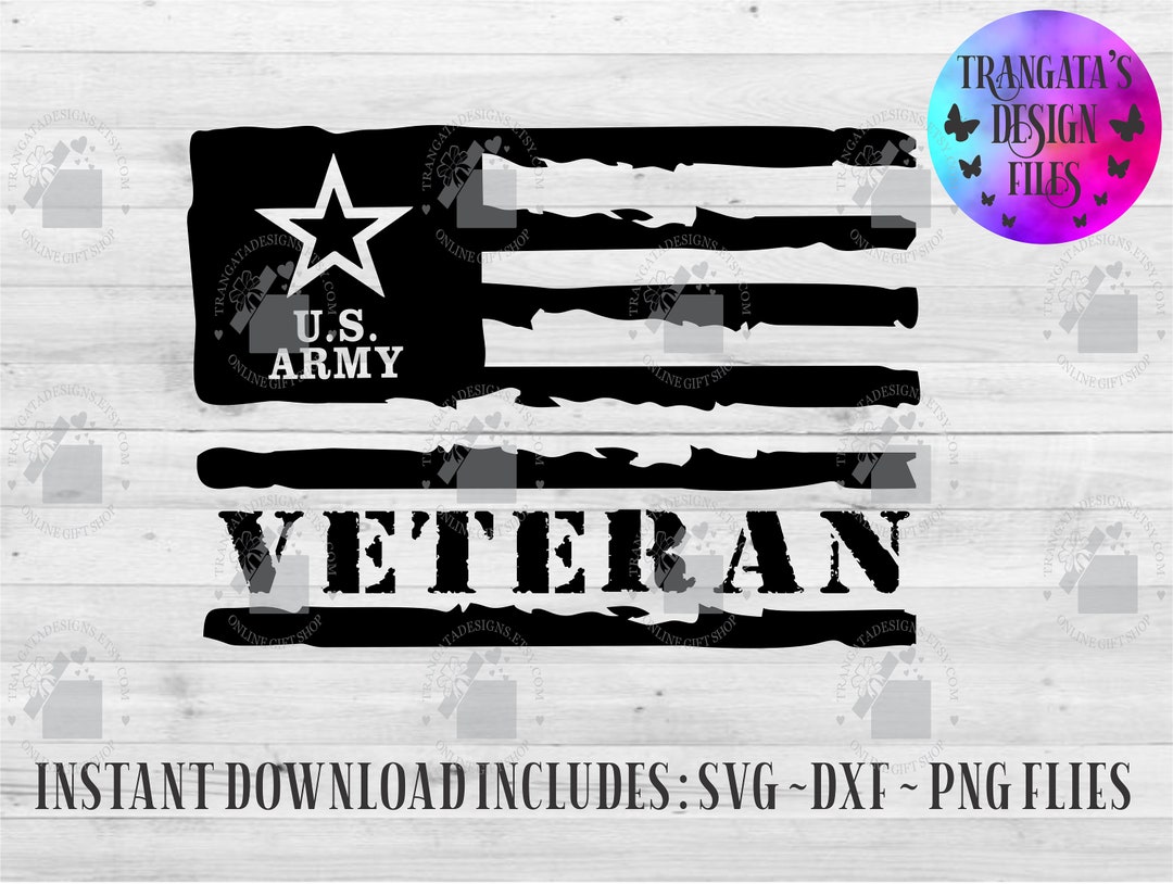 U.S Army Veteran Flag Instant Download, U.S Army SVG, U.S Army DXF ...