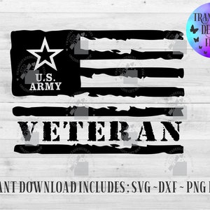 U.S Army Veteran Flag Instant Download, U.S Army SVG, U.S Army DXF ...