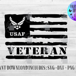 U.S Air Force Veteran Flag Instant Download, U.S Air Force SVG, U.S Air Force DXF, American Flag Svg,Air Force Svg,Veteran Svg, Military Svg