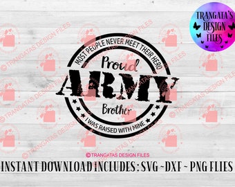 Proud Army Brother SVG: Veteran Military Design (Digital Download)