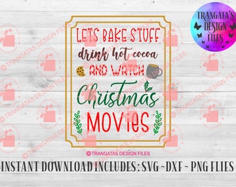 Christmas Movie Baking Hot Cocoa SVG – Holiday Mug Design (Digital Download)