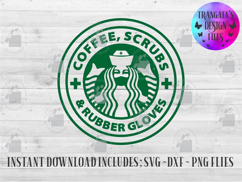 Download Coffee Scrubs & Rubber Gloves Starbucks Instant Download | Etsy
